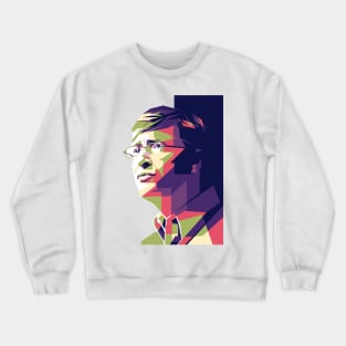 Bill Gates in pop art style wpap Crewneck Sweatshirt